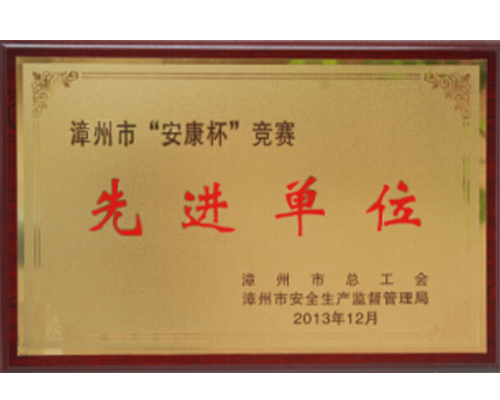 2013年漳州市”安康杯“先进单位