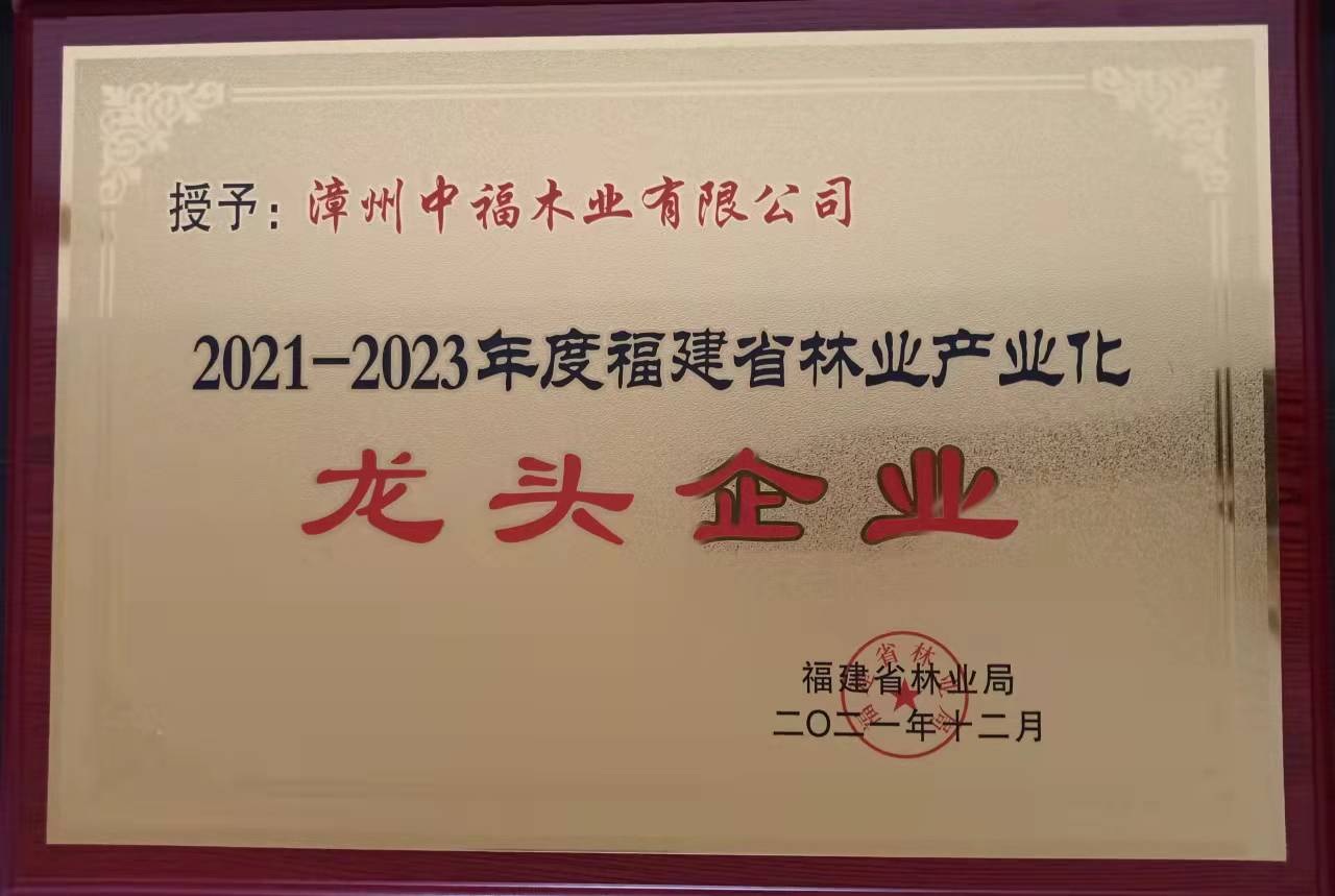 2021-2023年度福建省林业产业化龙头企业
